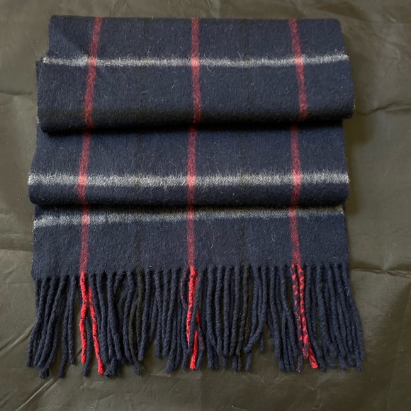 BURBERRY London Blue Lambs Wool Large Scarf - Picture 1 of 5